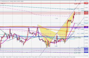 EURUSD Bearish crab pattern 19 May 2020 ユーロドルの売りのクラブパターン