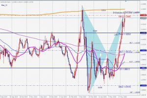 ユーロドル日足バットパターンFOMC後 EURUSD bearish bat pattern - post FOMC 10 June 2020