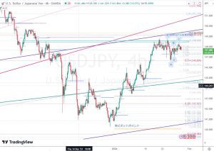 USDJPY Gartley ドル円ガートレー 29 Jan 2024